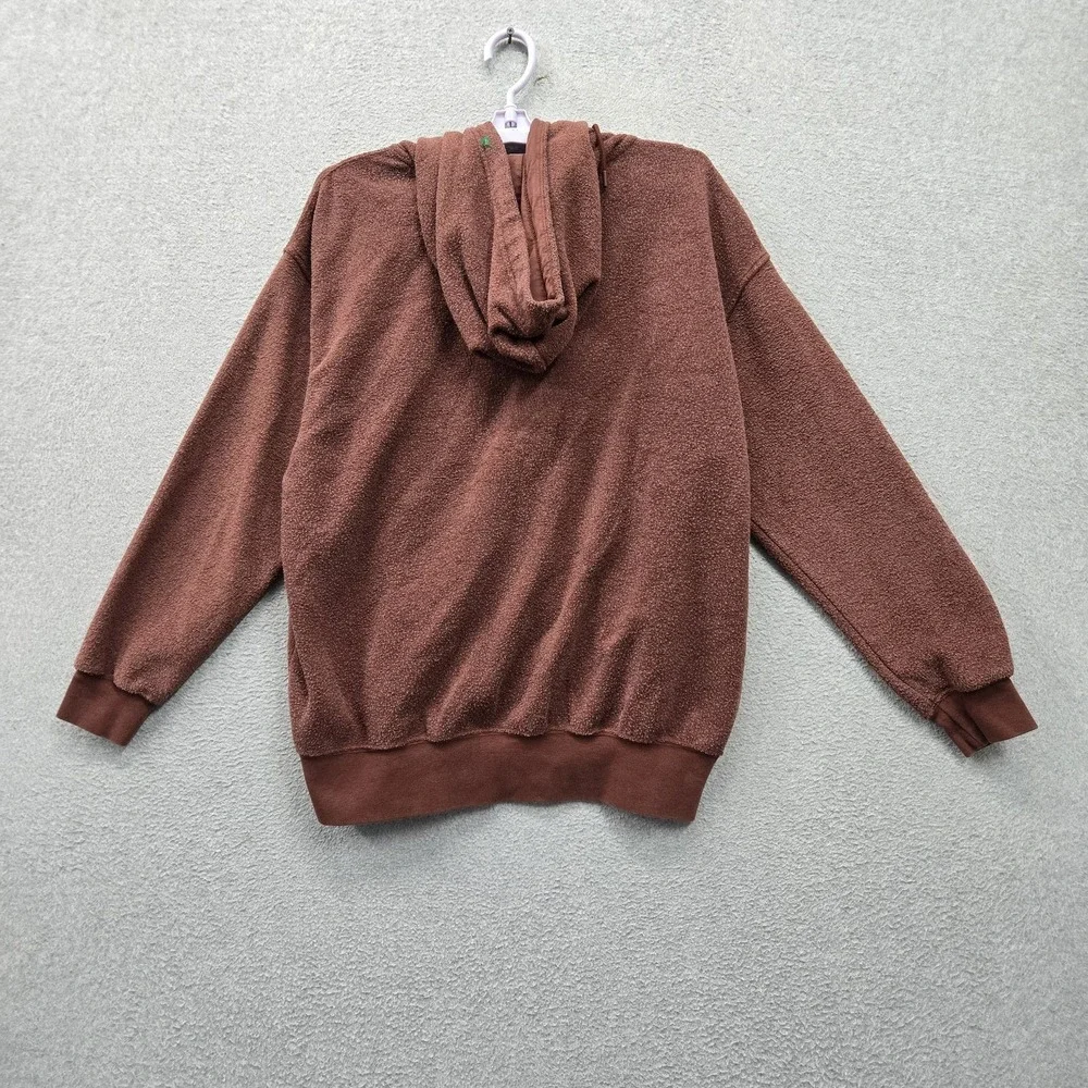 Nike Men Hoodie SMALL Brown Fleece Activewear Logo Center Swoosh Embroidered